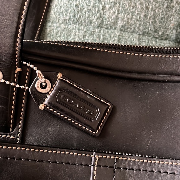 Coach leather men computer bag - Picture 2 of 7